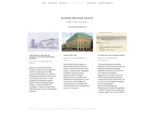 Website – Freier Architekt Berlin